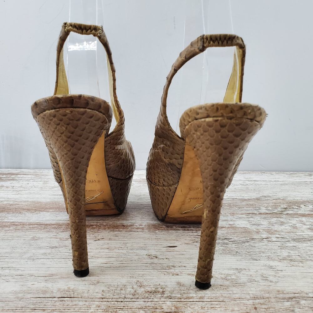 Brian Atwood Snakeskin Pumps 7.5 - Picture 5 of 8